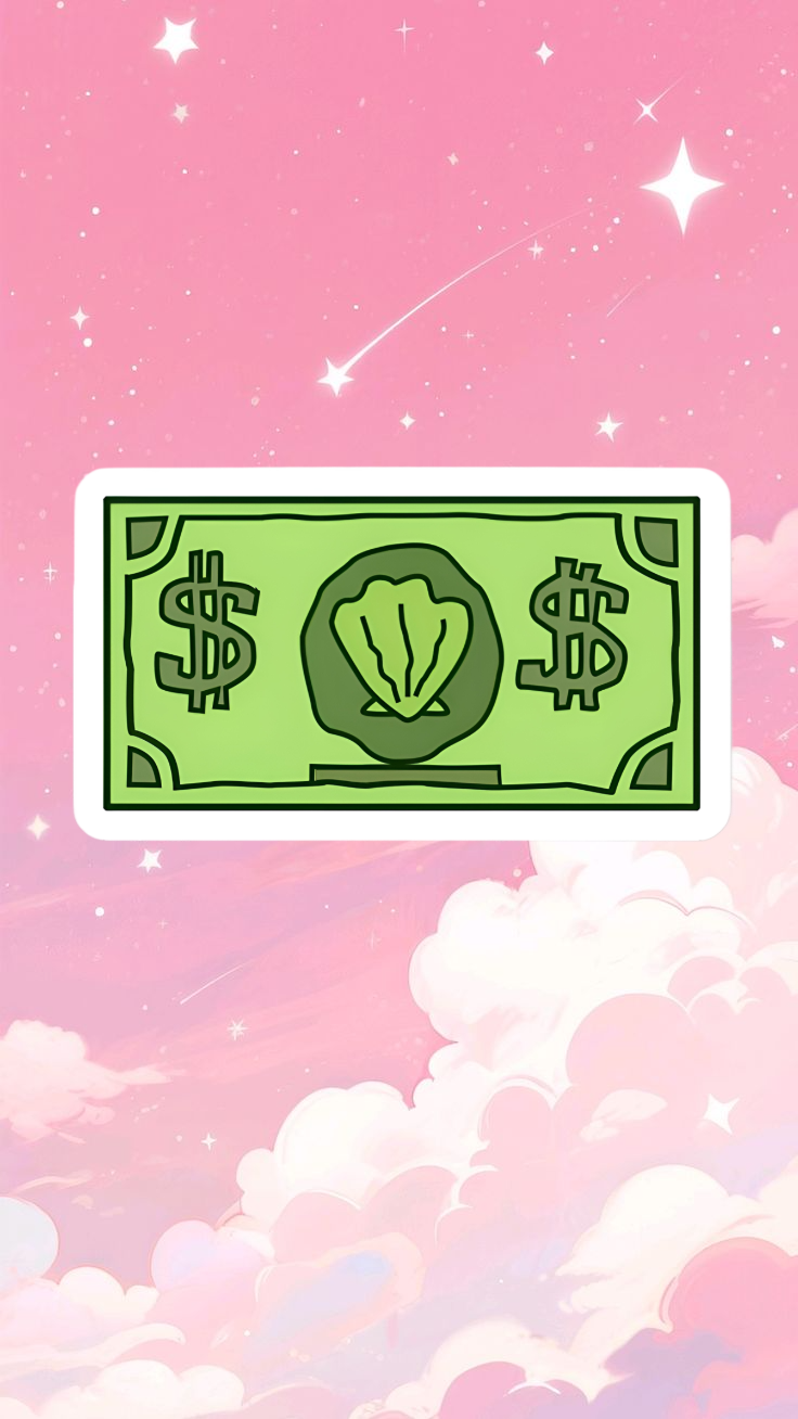 Mr. Krabs First Dollar Sticker: SpongeBob Meme Vinyl Decal/sticker