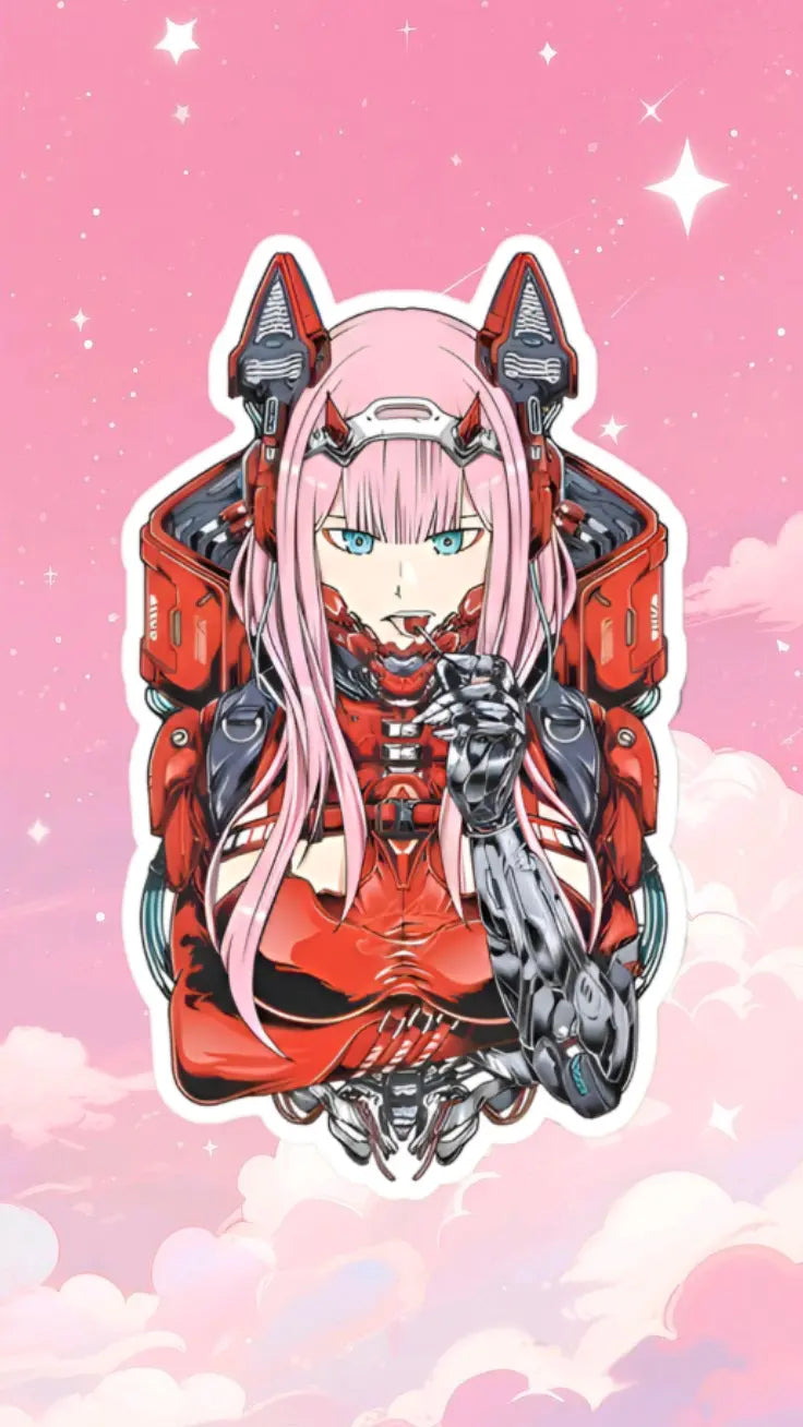 Zero Two Sticker pack - My Daling in the Franxx Vinyl Sticker for Laptops, Water Bottles, and Journals