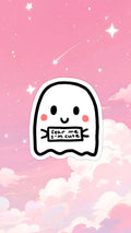 Cute Ghost Vinyl Sticker "Fear me im cute" - Cute Decal