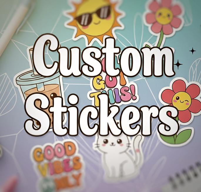 Premium Custom Stickers Vinyl Decal Waterproof Laptop Water Bottle Car Notebook Personal Logo Decal