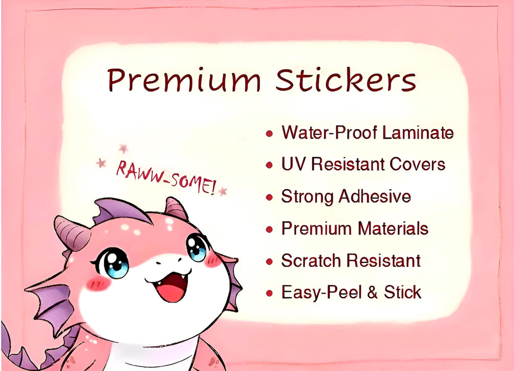 Premium Custom Stickers Vinyl Decal Waterproof Laptop Water Bottle Car Notebook Personal Logo Decal